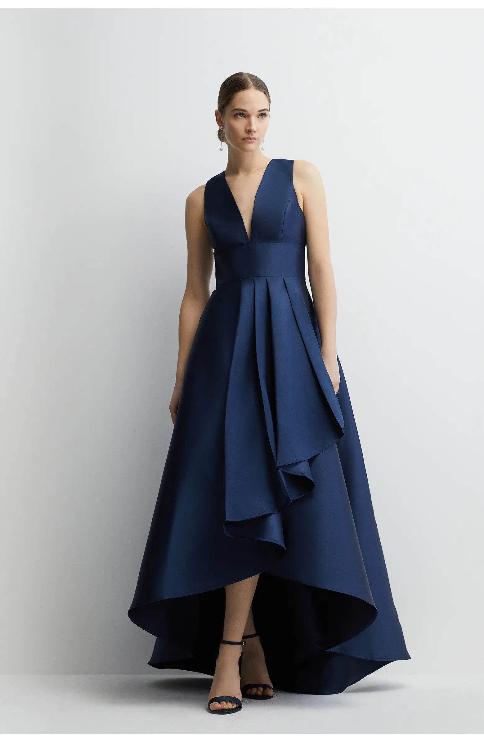Sleeveless Plunge Waterfall Maxi Dress | Nordstrom