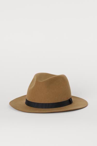 Felted Wool Hat - Dark beige - Men | H&M US | H&M (US + CA)