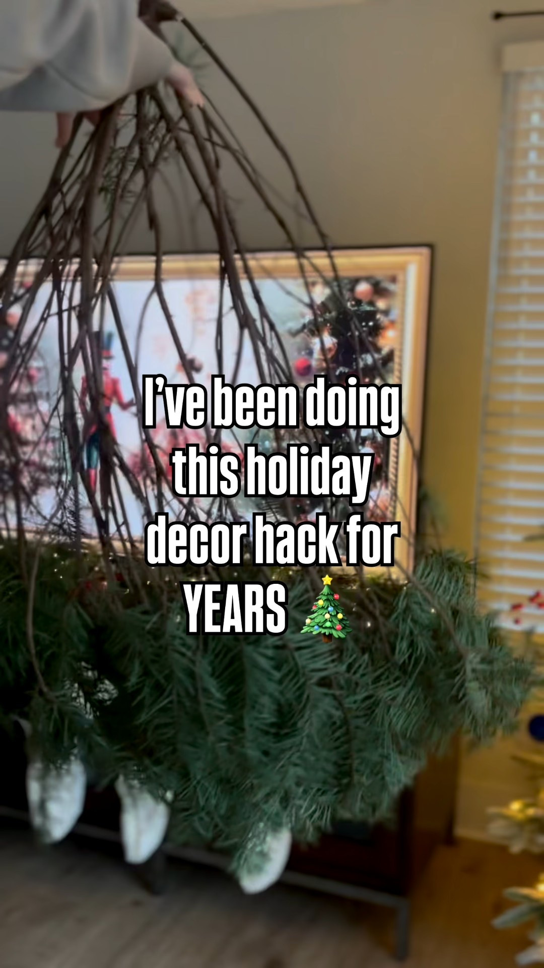 This is my go-to holiday decorating hack I’ve been using for years 🎄
I don’t have a mantel and we use a faux tree, so adding real evergreen branches with soft twinkle lights is my favorite way to bring in that cozy, real-tree feel.

I created a faux mantel with greenery + stockings and then carried the same look over to the chandelier for an easy, cohesive holiday vibe.
Simple, timeless, and so festive 🤍

Everything I used or similar items are linked here ✨

#LTKHome #LTKHoliday #LTKFindsUnder100