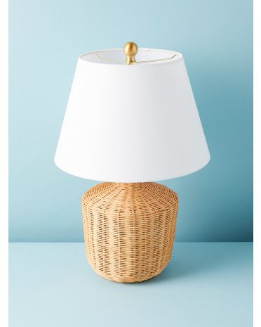 22in Saolia Nautral Rattan Table Lamp | HomeGoods