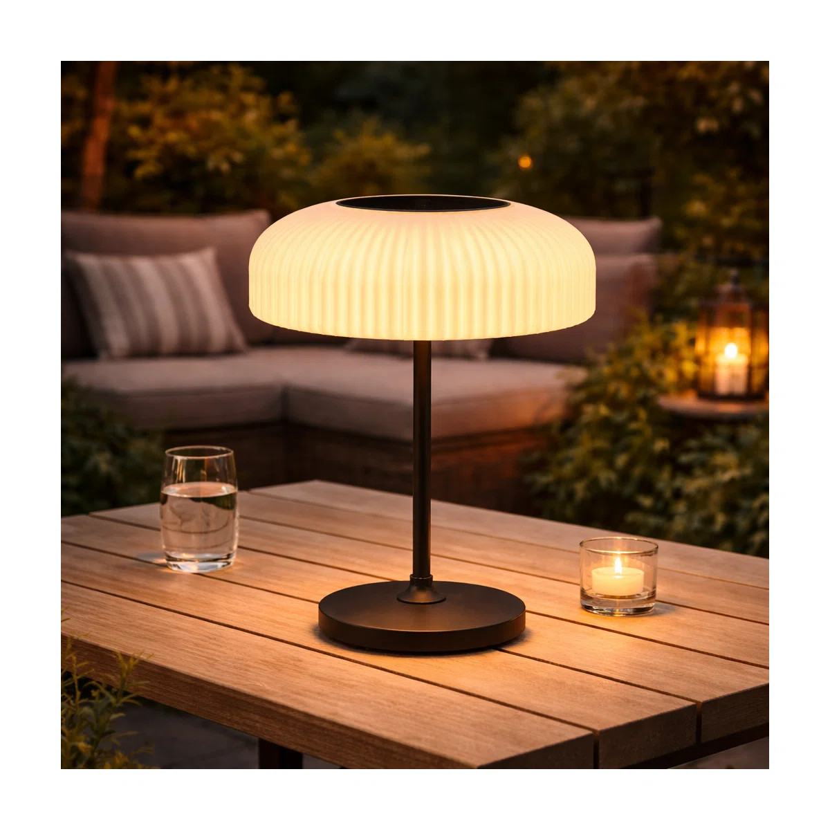 Solar Led Table Lamp With Touch Switch & Motion Sensor, Indoor/outdoor Lantern | Wayfair North America