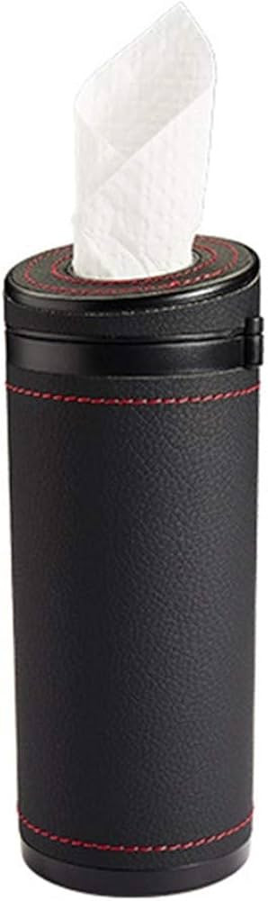 Car Tissue Tube, Cylinder Tissue Box Diameter 2.75'' PU Leather Round Tissues Container for Car C... | Amazon (US)