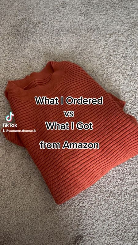 What I ordered vs what I got from Amazon! Wearing a size small, this fits very oversized and is so cozy! 
| amazon | amazon prime | amazon finds | amazon fashion | try on | amazon video | try on video | TikTok | amazon sweater | amazon fall fashion | holiday fashion | holiday outfit | fall fashion | fall outfit | fall style | thanksgiving outfit | ootd | 
#amazon #amazonprime #amazonfinds #fall #tryon #fallfashion

#LTKSeasonal #LTKHoliday #LTKunder50