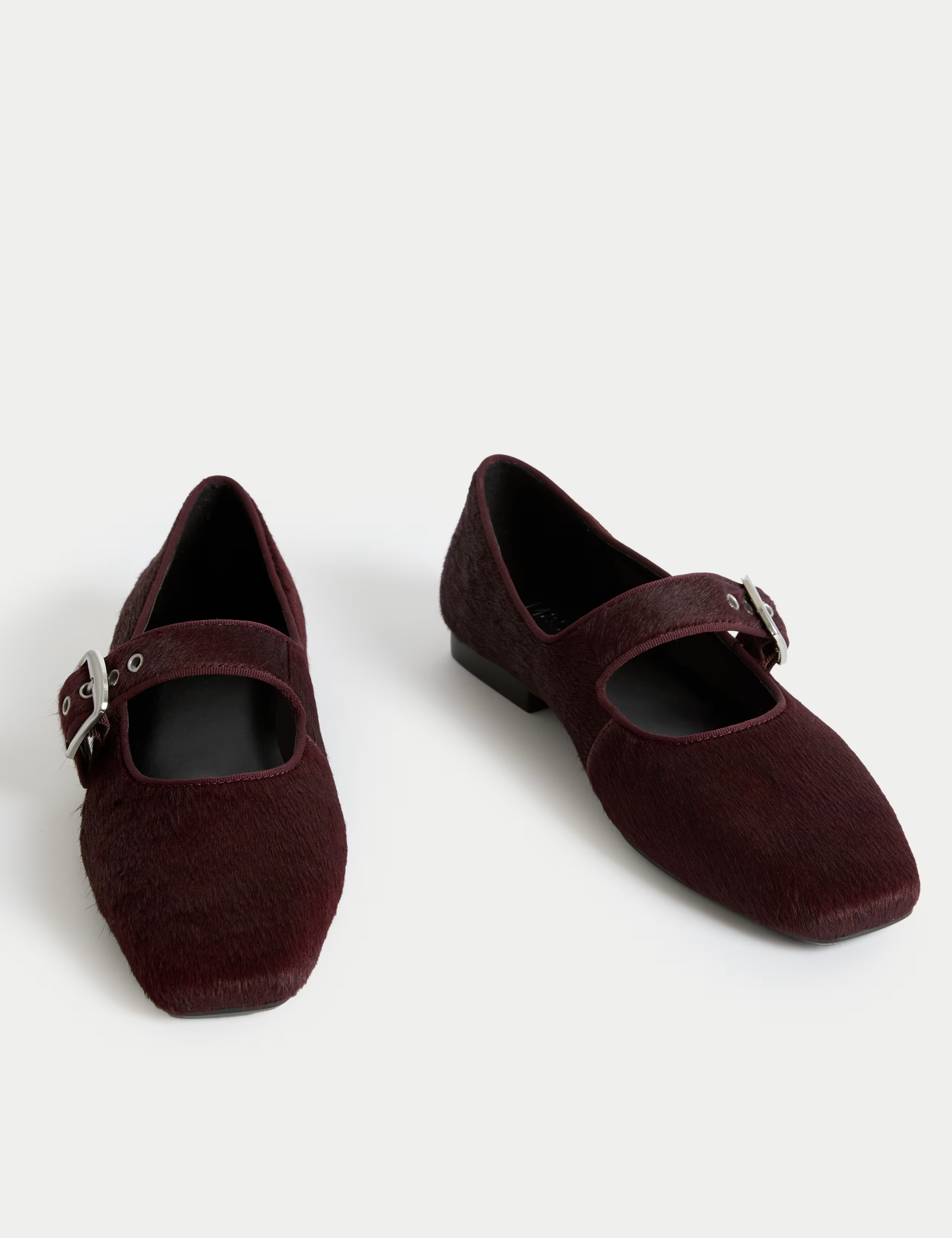 Hair On Leather Buckle Flat Ballet Pumps | Marks & Spencer (UK)