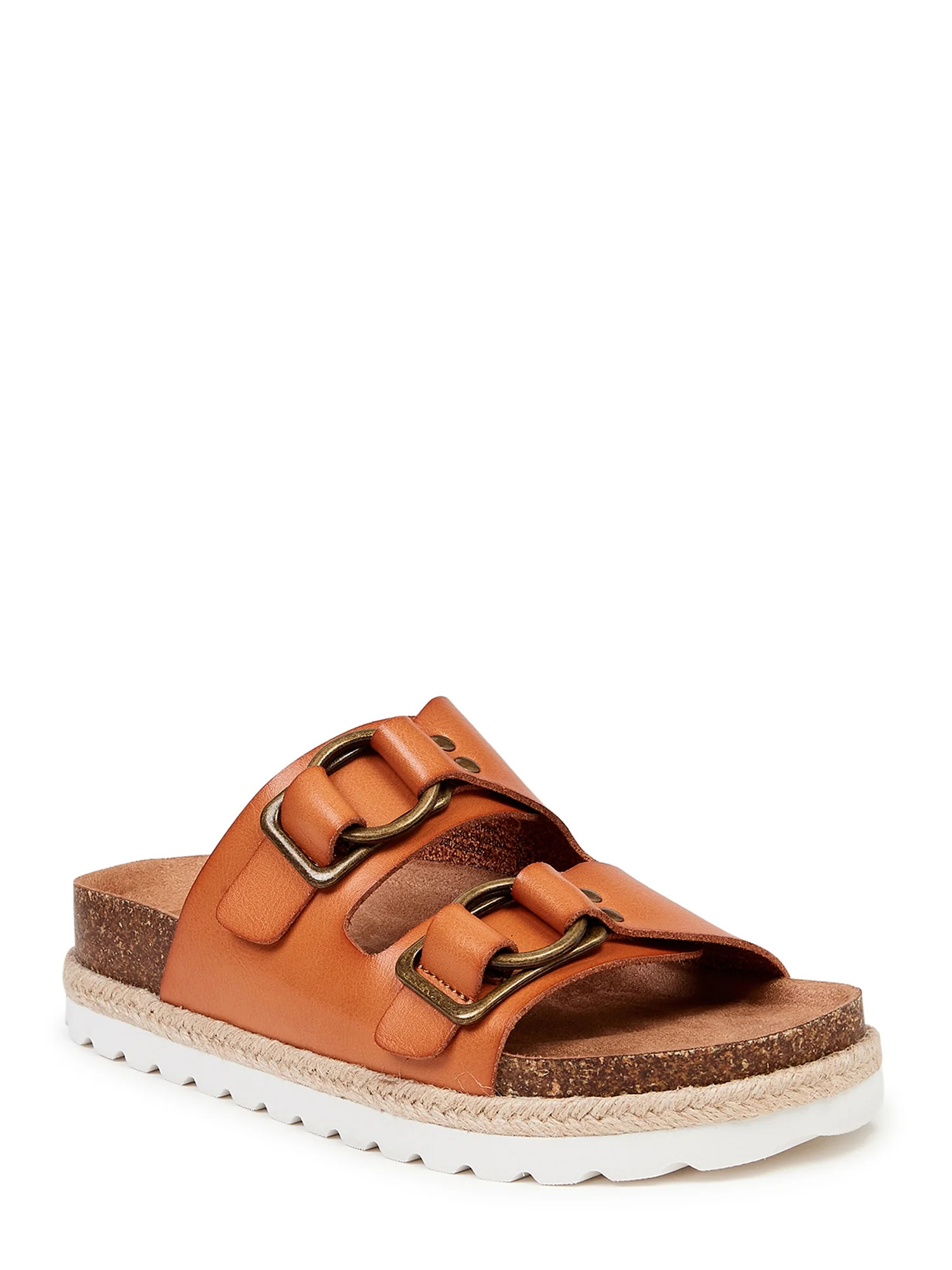 Time and Tru Women's Espadrille Platform Footbed Sandals | Walmart (US)