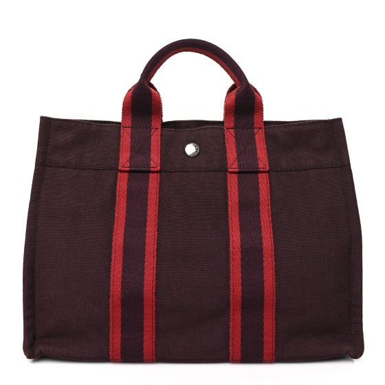 Canvas Herline PM Tote Rouge H | FASHIONPHILE (US)