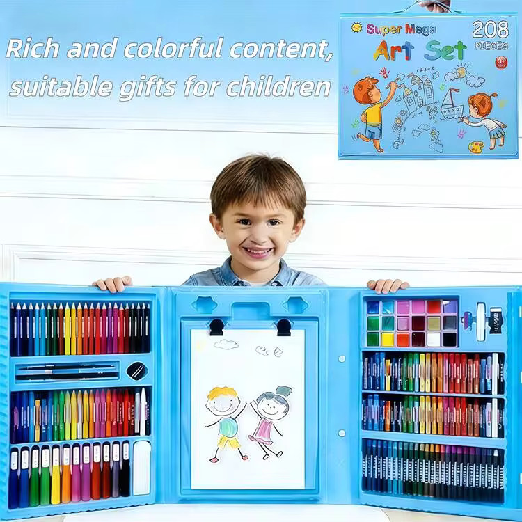 208pcs Art Supplies Set With Colored Pencils, Paint Brushes, Crayons, Markers, Acrylic Paint Mark... | SHEIN