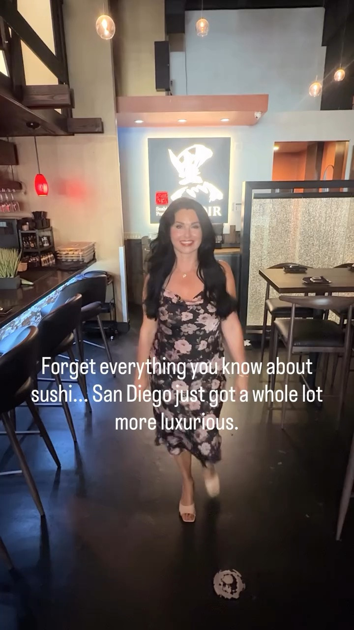 Prepare for a sushi experience unlike any other! 🖤 I found the most luxurious sushi restaurant in San Diego, and it’s called Noir Sushi & Sake Fusion Lounge in the Gaslamp Quarter!🖤 

Step into a world of chic elegance where every dish is a work of art and where every menu item is a masterpiece. From their exquisite rolls to the freshest sashimi and premium sake, this is where culinary artistry meets an unforgettable ambiance. Perfect for a sophisticated date night or a glamorous evening with friends @noirsushisd 🖤

Follow @marneys_tidbits on Instagram for more fun restaurant tidbits 🌸

Ready for a taste of San Diego elegance? Tag your sushi partner! 👇
 
#datenightoutfit #floraldress #longdress #fitteddress #maxidress

#LTKootd #LTKMothersDay #LTKvlog