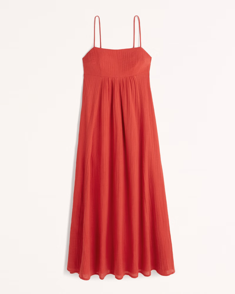 Women's Babydoll Maxi Dress | Women's Dresses & Jumpsuits | Abercrombie.com | Abercrombie & Fitch (US)