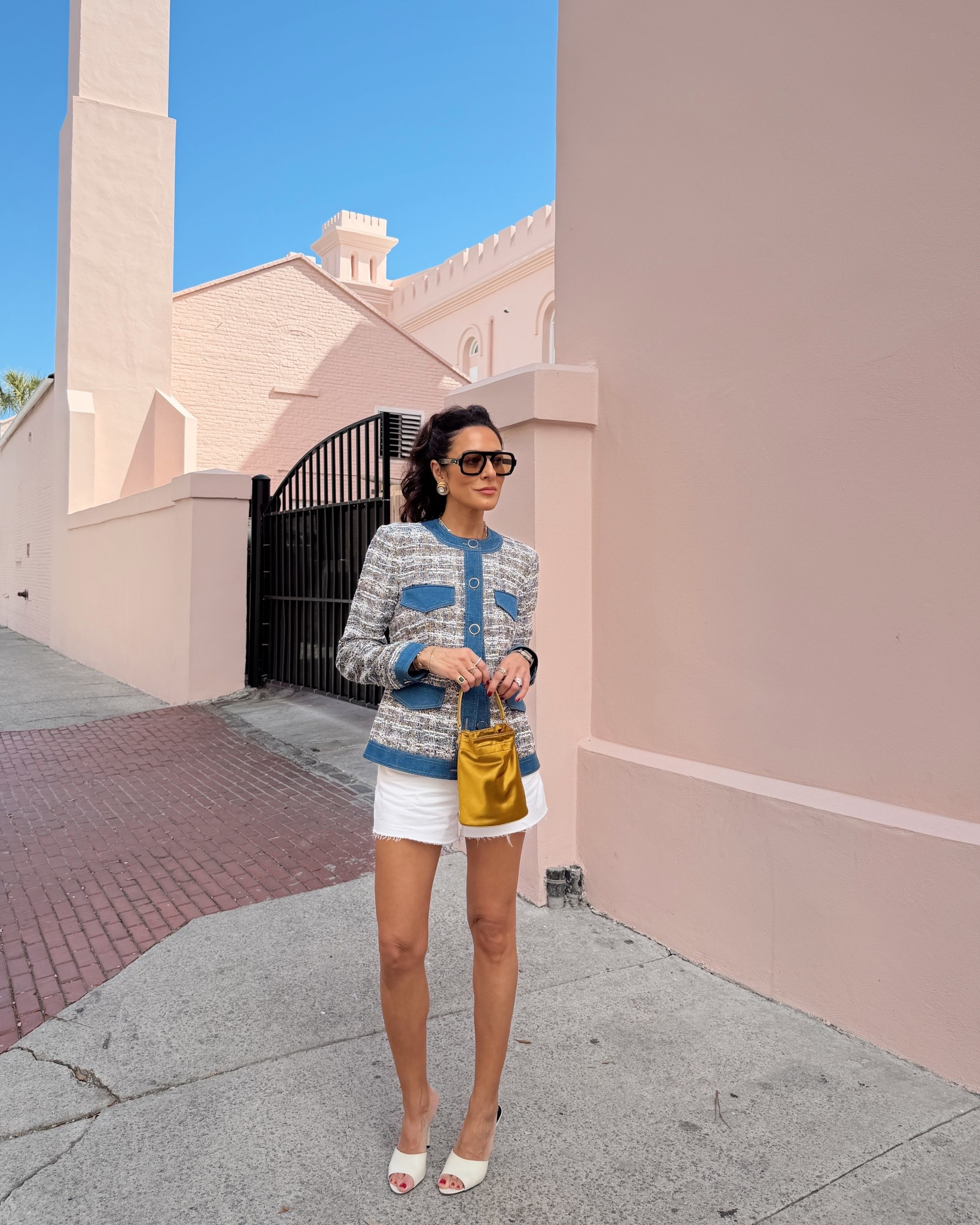 Spring trend I’m loving: denim & tweed! 

#LTKSeasonal #LTKOver40