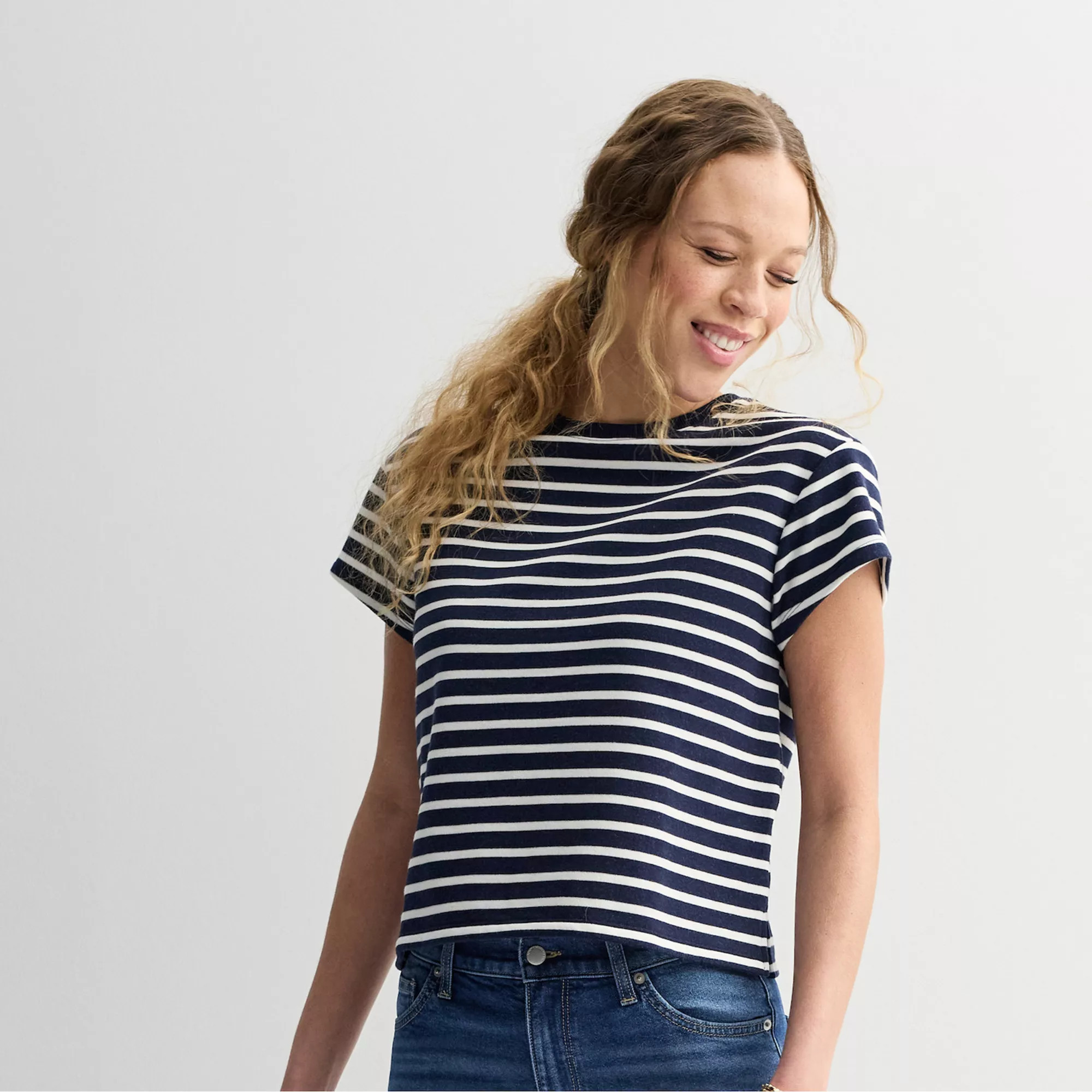 Women's Sonoma Goods For Life® French Terry Stripe Tee | Kohl's