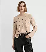 Mini Heart Embroidered Sweater | LOFT