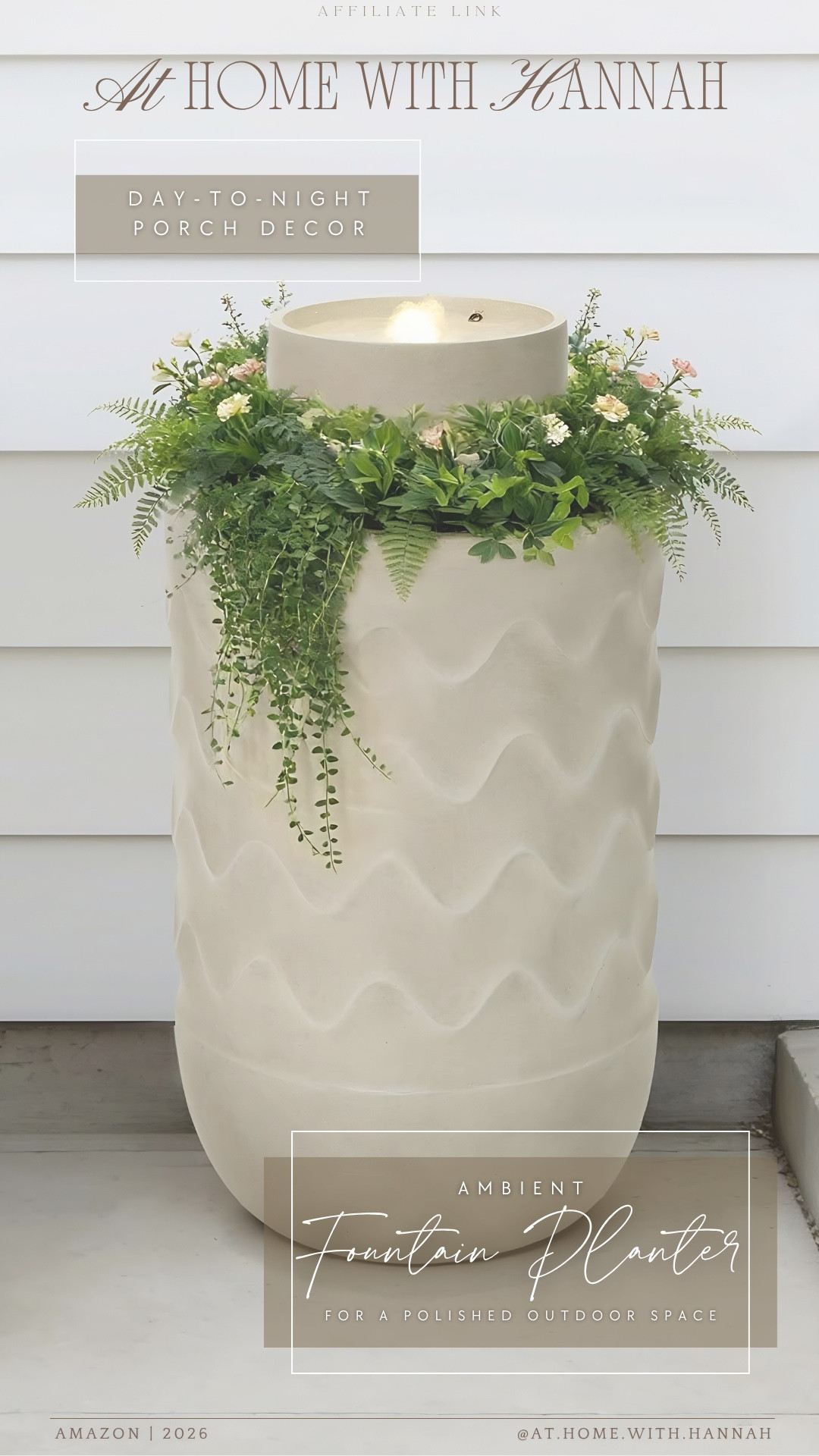 fountain planter • day-to-night porch decor • outdoor planter with light

This fountain planter is such a pretty way to make a porch or patio feel more polished without needing a huge setup. It gives you greenery, texture, a soft water feature feel, and that little ambient glow that makes an outdoor space feel finished.

If you’re shopping for:
• fountain planter
• outdoor planter with light
• porch decor ideas
• patio water feature
• day to night porch decor
• outdoor planter ideas
• elegant porch decor
• Amazon outdoor finds

This one is linked here if you want a porch piece that feels calm, pretty, and a little more elevated 🤍






••
fountain planter • outdoor planter with light • porch decor ideas • patio water feature • day to night porch decor • outdoor planter ideas • elegant porch decor • Amazon outdoor finds • ambient porch lighting • front porch planter • patio decor Amazon • polished outdoor space

#OutdoorPlanter #PorchDecor #PatioDecor #OutdoorLiving #AmazonHomeFinds

#LTKHome #LTKSeasonal