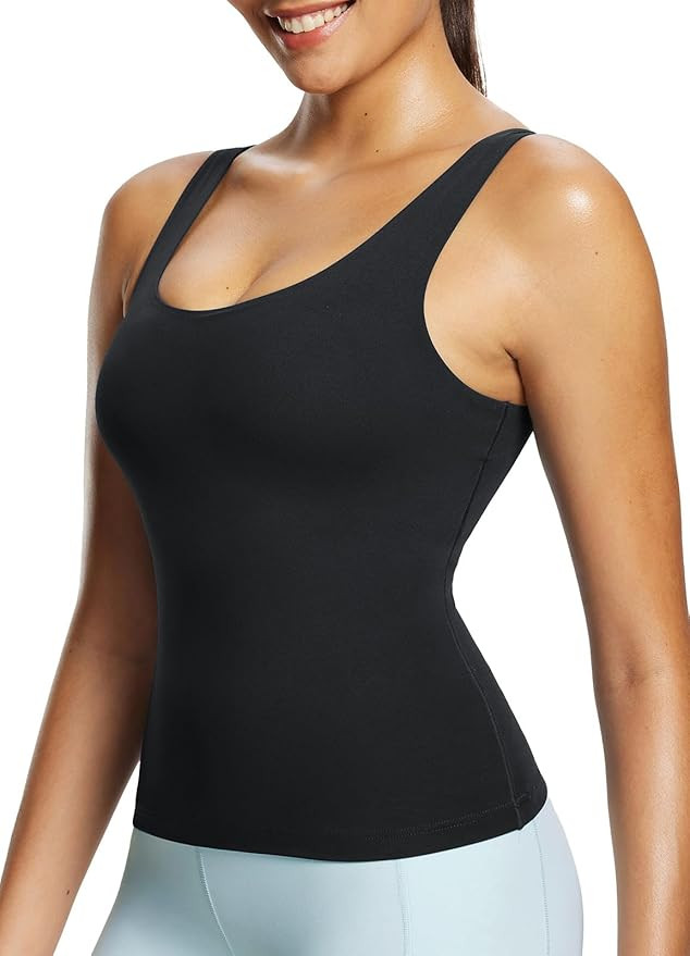 baleaf Freeleaf Women's Longline Sports Bras, Wirefree 3D Molded Cup Tank Tops, Medium Support Yo... | Amazon (US)