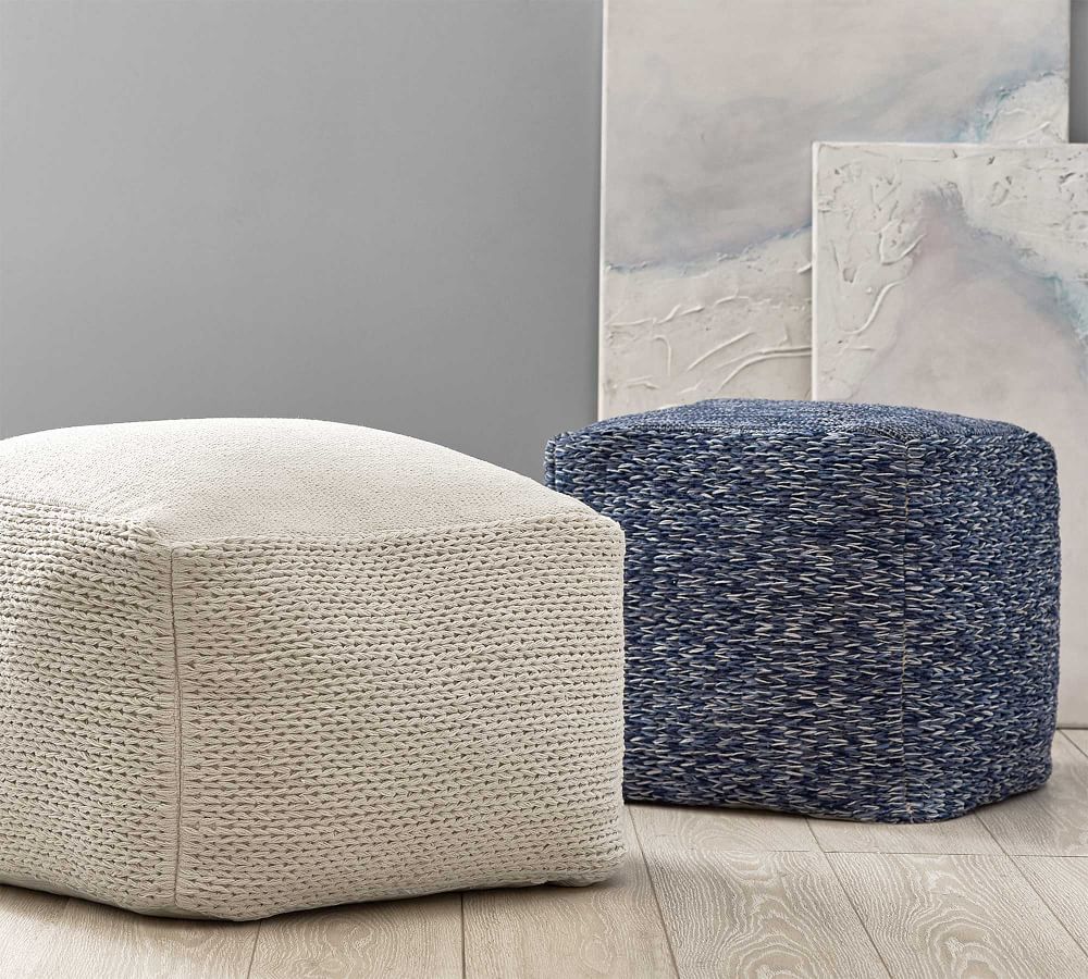 Braided Handwoven Pouf | Pottery Barn (US)