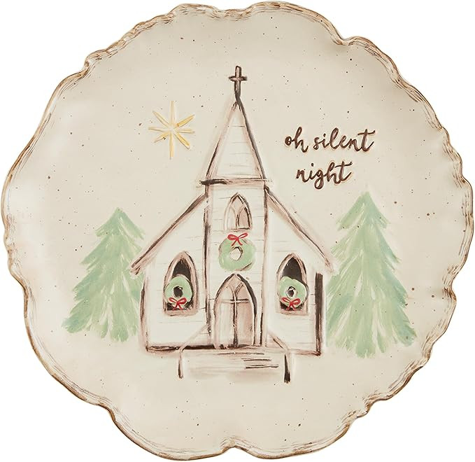 Mud Pie Round Church Platter; 12" dia | Amazon (US)