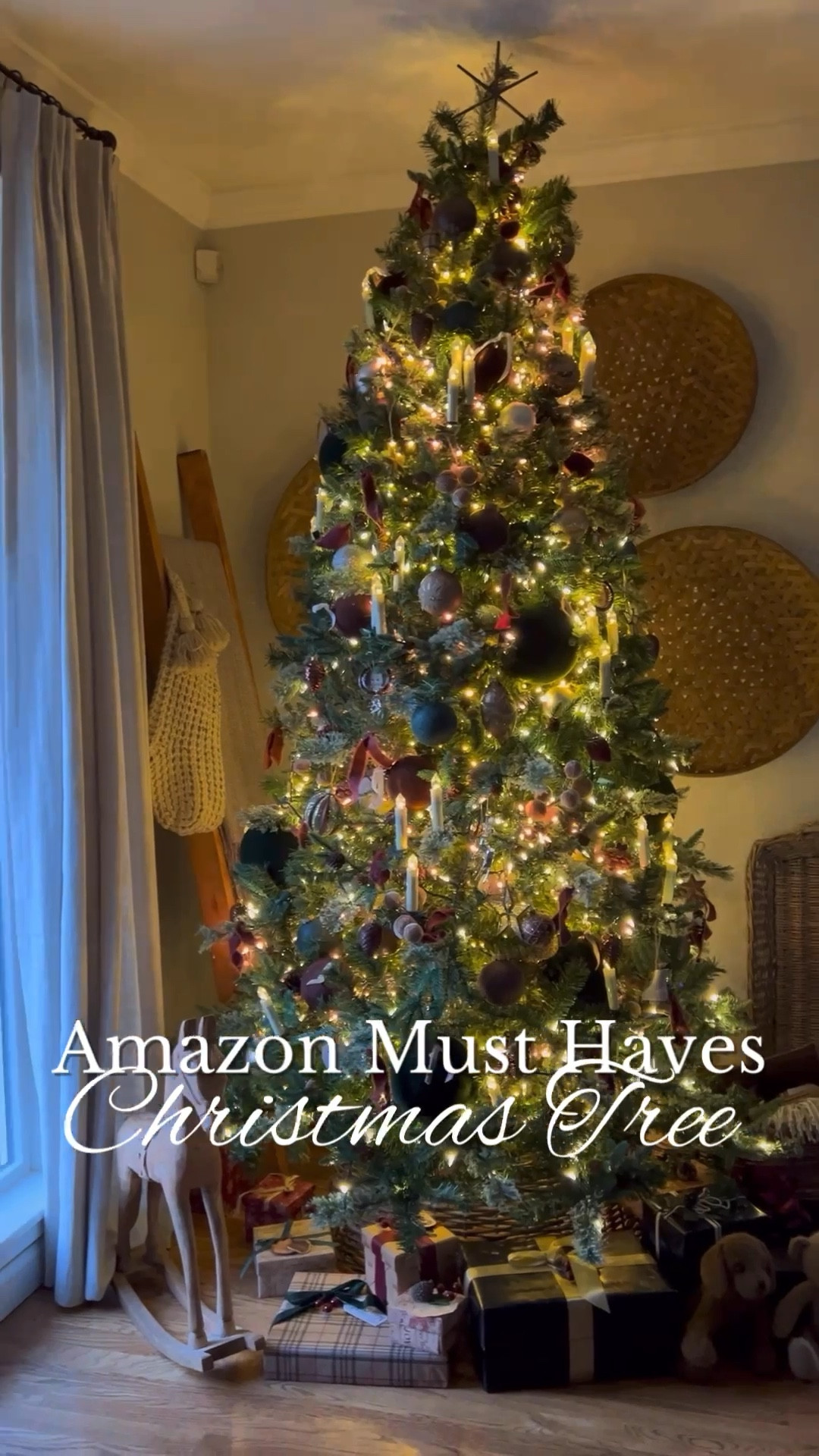 To create the perfect twinkly tree, I started by weaving cluster rice lights into the middle of the tree, giving it a warm, steady glow from within. Then, I added another layer of twinkle lights along the outer branches, set to a gentle, subtle twinkle. The combination of steady lights and a soft twinkling effect creates a beautiful depth and magical glow, making the tree feel like it’s shimmering right before your eyes!

#LTKHome #LTKVideo #LTKSeasonal