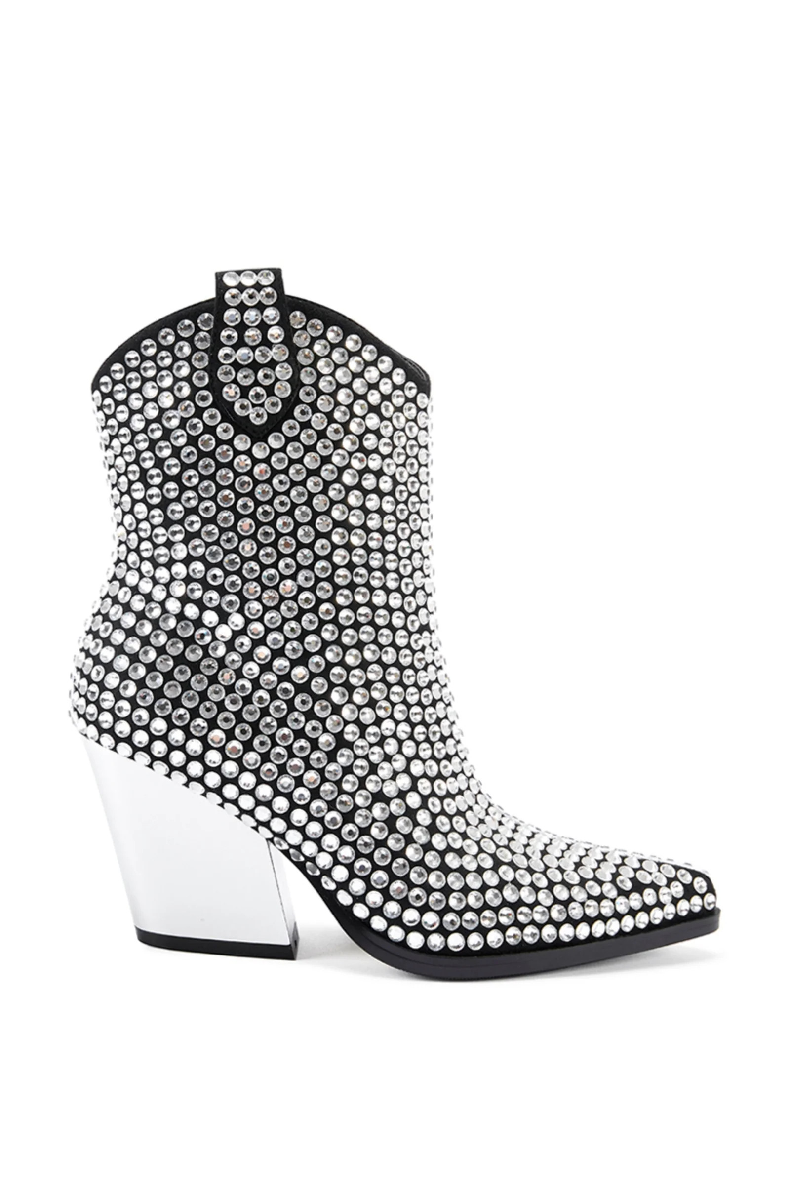ACTIONLITE-BLACK CRYSTAL WESTERN BOOTIE | Azalea Wang