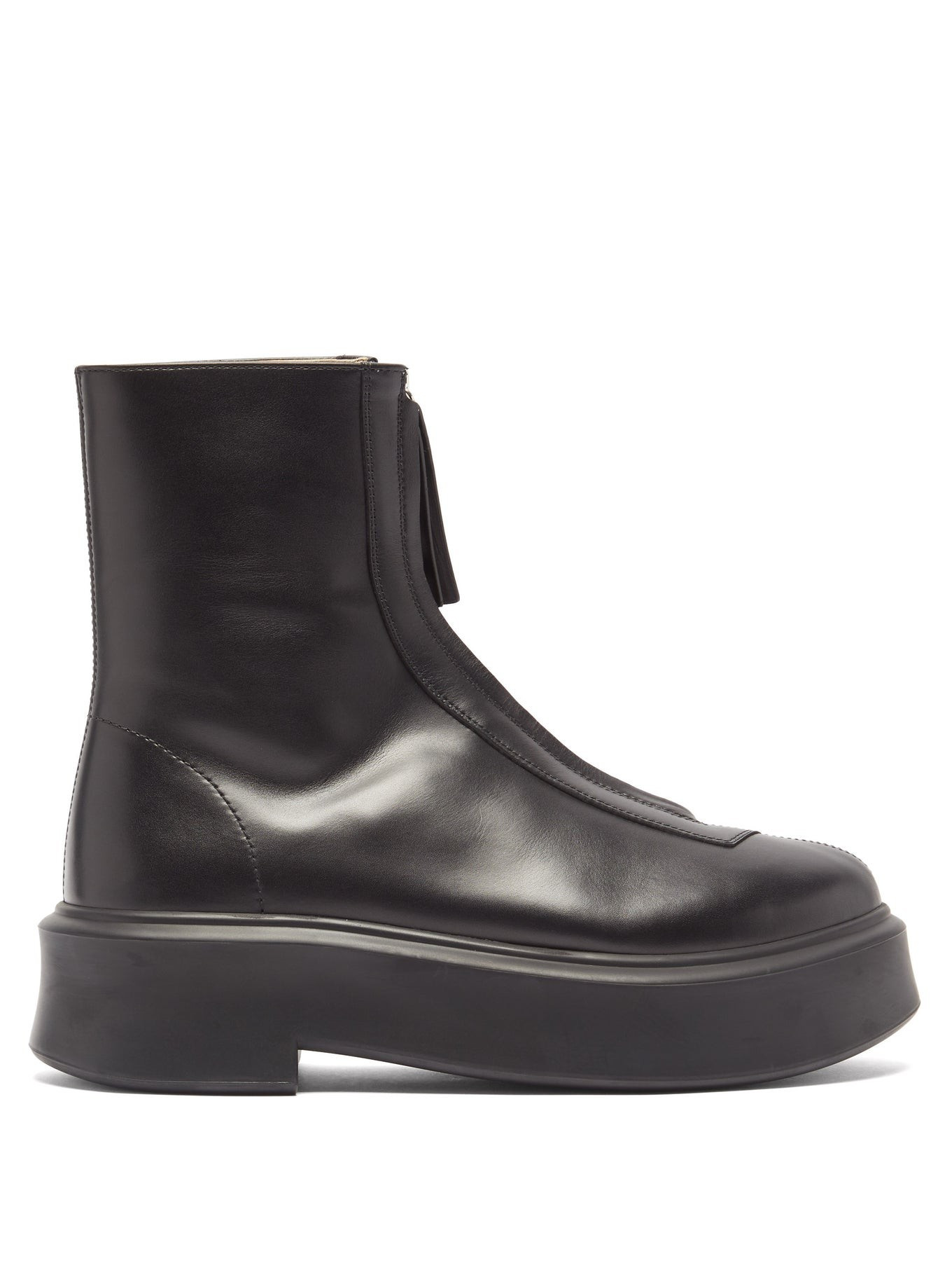 Zip-front leather ankle boots | The Row | Matches (UK)