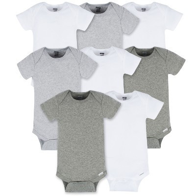Onesies Brand Baby Neutral Short Sleeve Onesies Bodysuits - Neutrals - Newborn - 8-Pack | Target