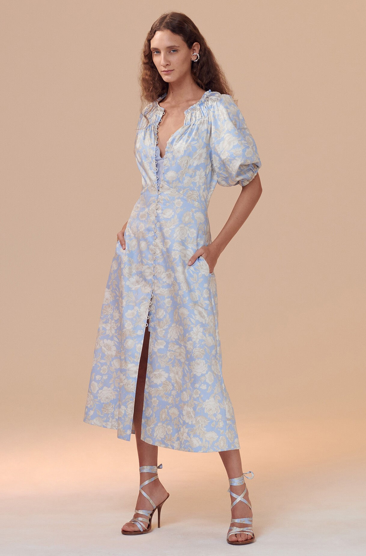 Satin Leaf Fleur Dress | Rebecca Taylor | Rebecca Taylor