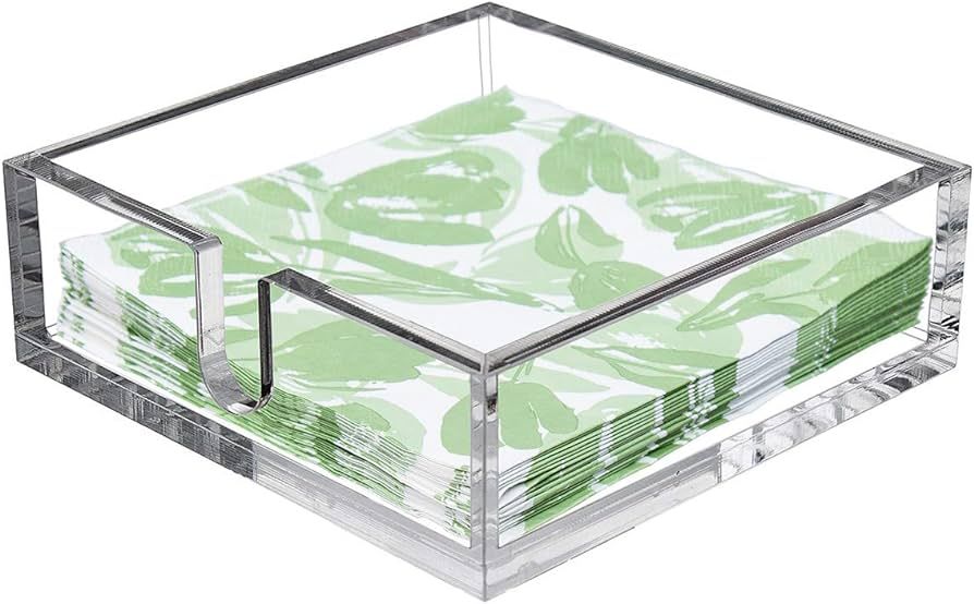 CY craft Acrylic Lunch Napkin Holder,Table Top Decorative Napkin Tray for Dining Table and Kitche... | Amazon (US)