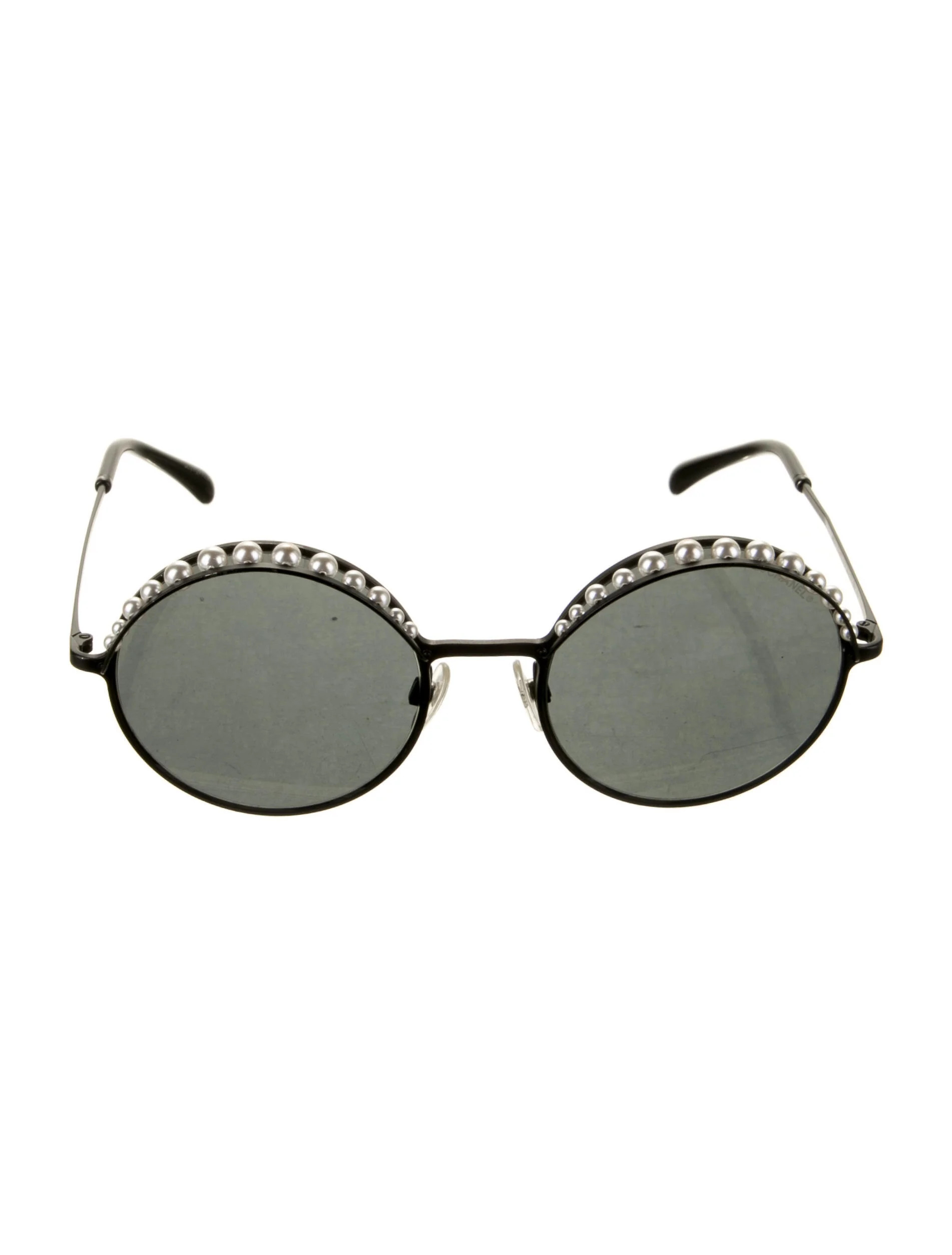 Interlocking CC Logo Round Sunglasses | The RealReal