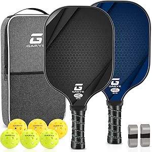 GARYE Pickleball Paddles Set of 2, USAPA Approved Carbon Fiber Pickleball Set, Lightweight Graphi... | Amazon (US)