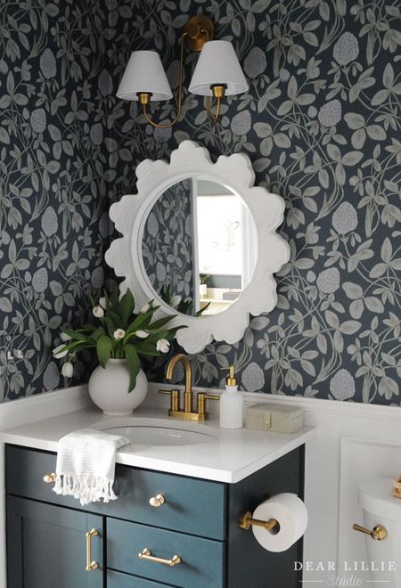 Fun powder room makeover...

#LTKhome #LTKsalealert #LTKSeasonal