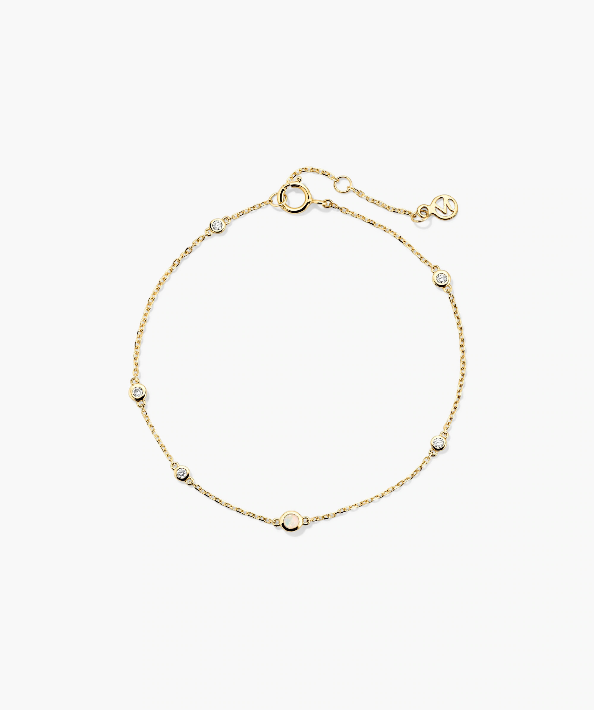 Multi Gemstone Station Bracelet | Mejuri Fine Crew