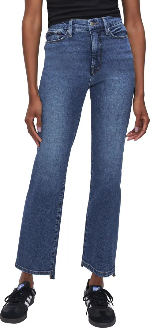 Good American Good Boy High Waist Crop Straight Leg Jeans | Nordstromrack | Nordstrom Rack