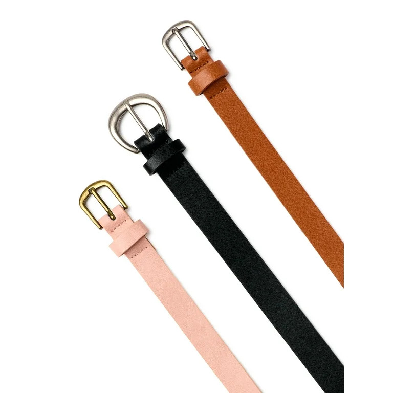 No Boundaries Women's 3 for 1 Belts, Multi | Walmart (US)