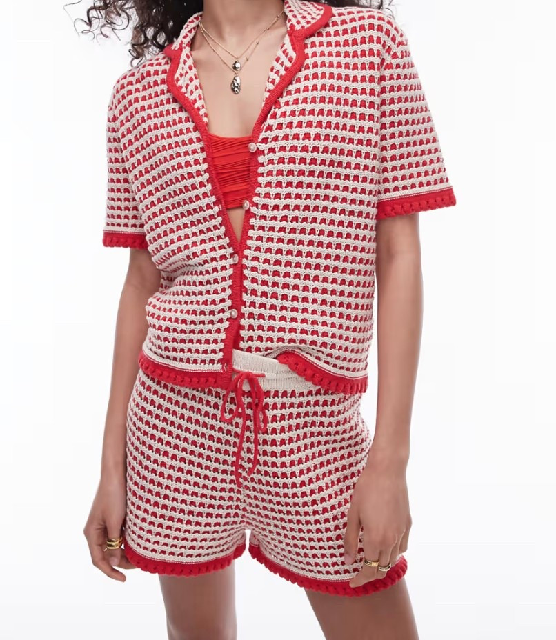 Red and white crochet set perfect for the beach over a bikini - shorts seen in Summer I Turned Pretty teaser trailer!

#LTKStyleTip #LTKSeasonal #LTKFindsUnder50