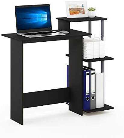 Furinno EFFICIENT Desk, 28.6" Wide Gaming Desk with 3 Open Side Shelves, Laptop Notebook Computer... | Amazon (US)