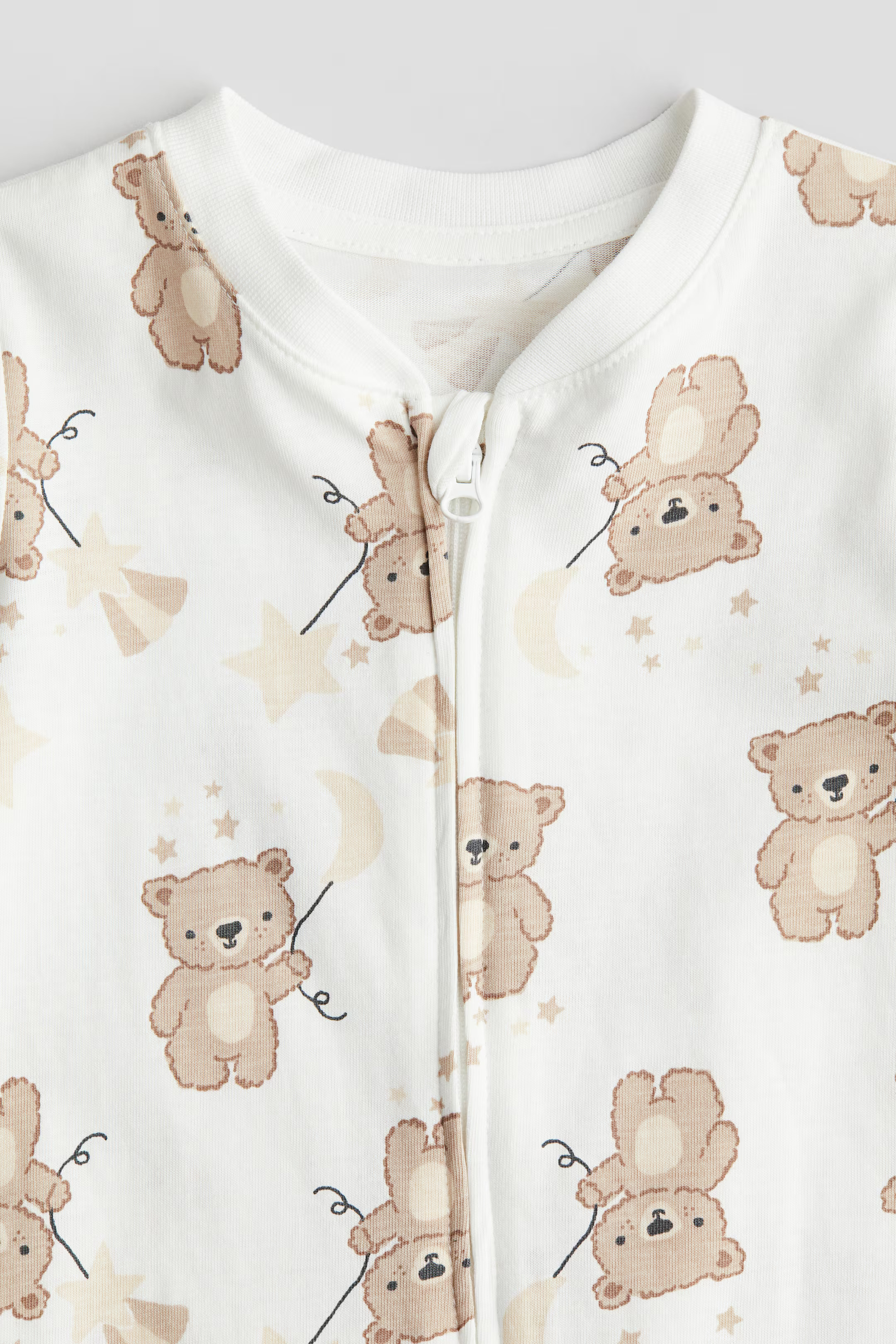 Patterned Pajama Jumpsuit - White/bears - Kids | H&M US | H&M (US + CA)