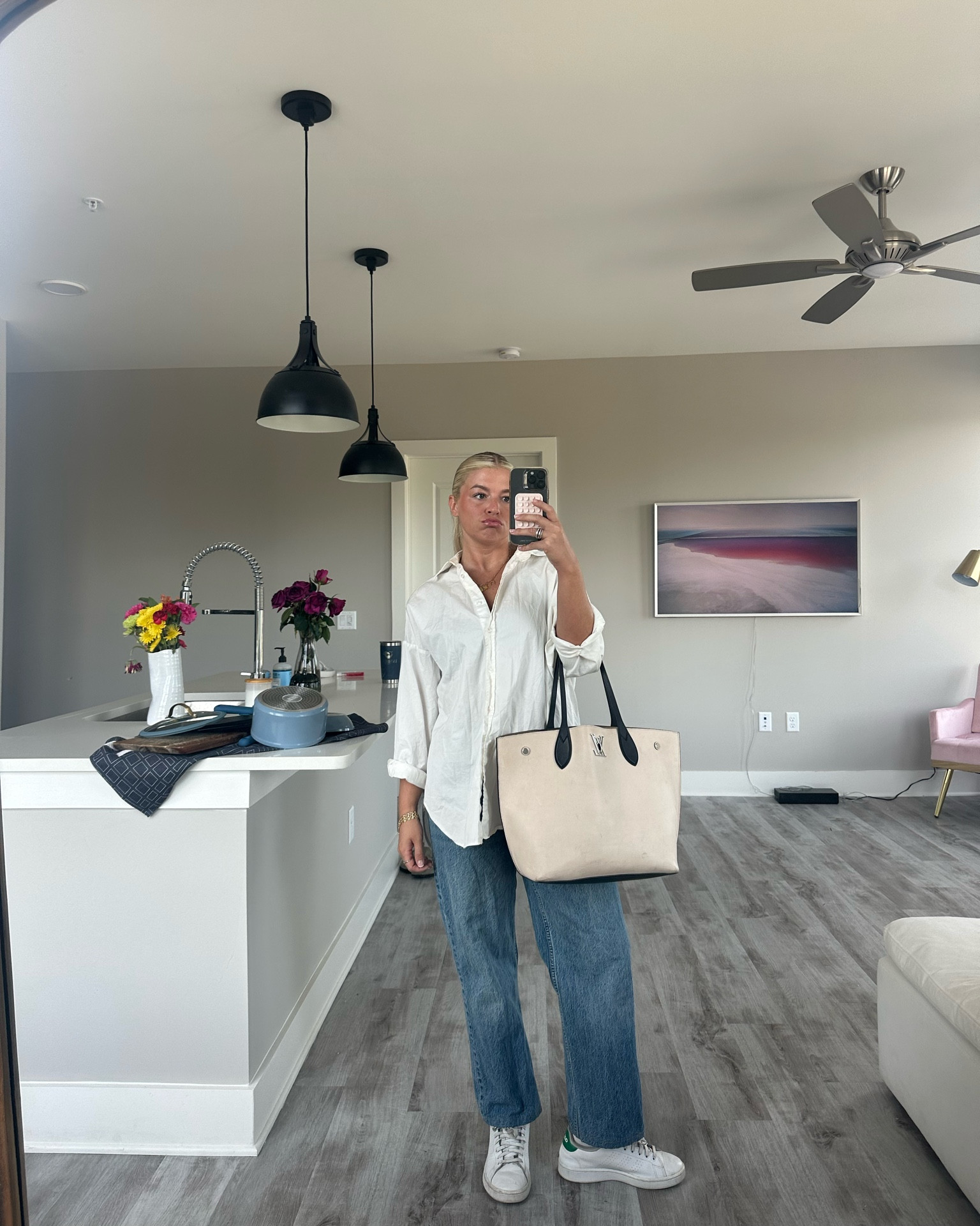 classic work from home outfit 