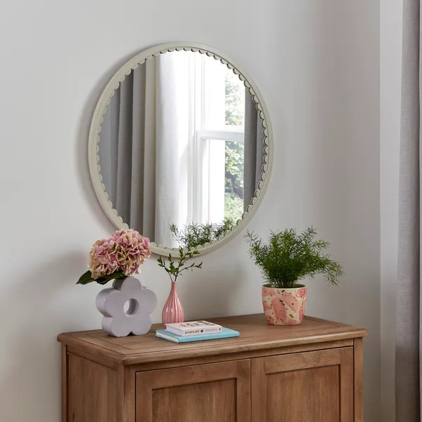 Remi Scalloped Round Wall Mirror | Dunelm (migrated)