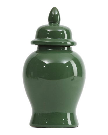 6.25x12 Classic Gloss Ceramic Ginger Jar With Lid | TJ Maxx