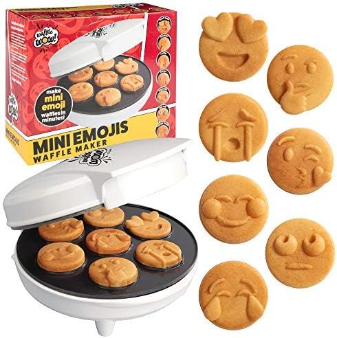 Amazon.com: Mini Emojis Smiley Faces Waffle Maker - Create 7 Cool Unique Waffles or Pancakes with... | Amazon (US)