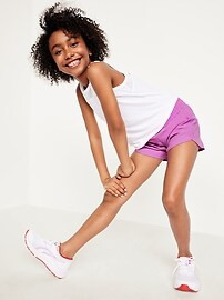 High-Waisted Dolphin-Hem Run Shorts for Girls | Old Navy (US)