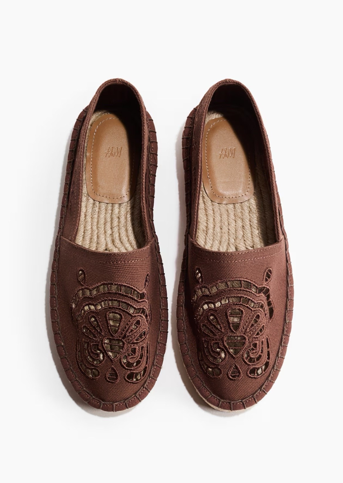 Brown eyelet embroidered espadrille flats 

#LTKSeasonal