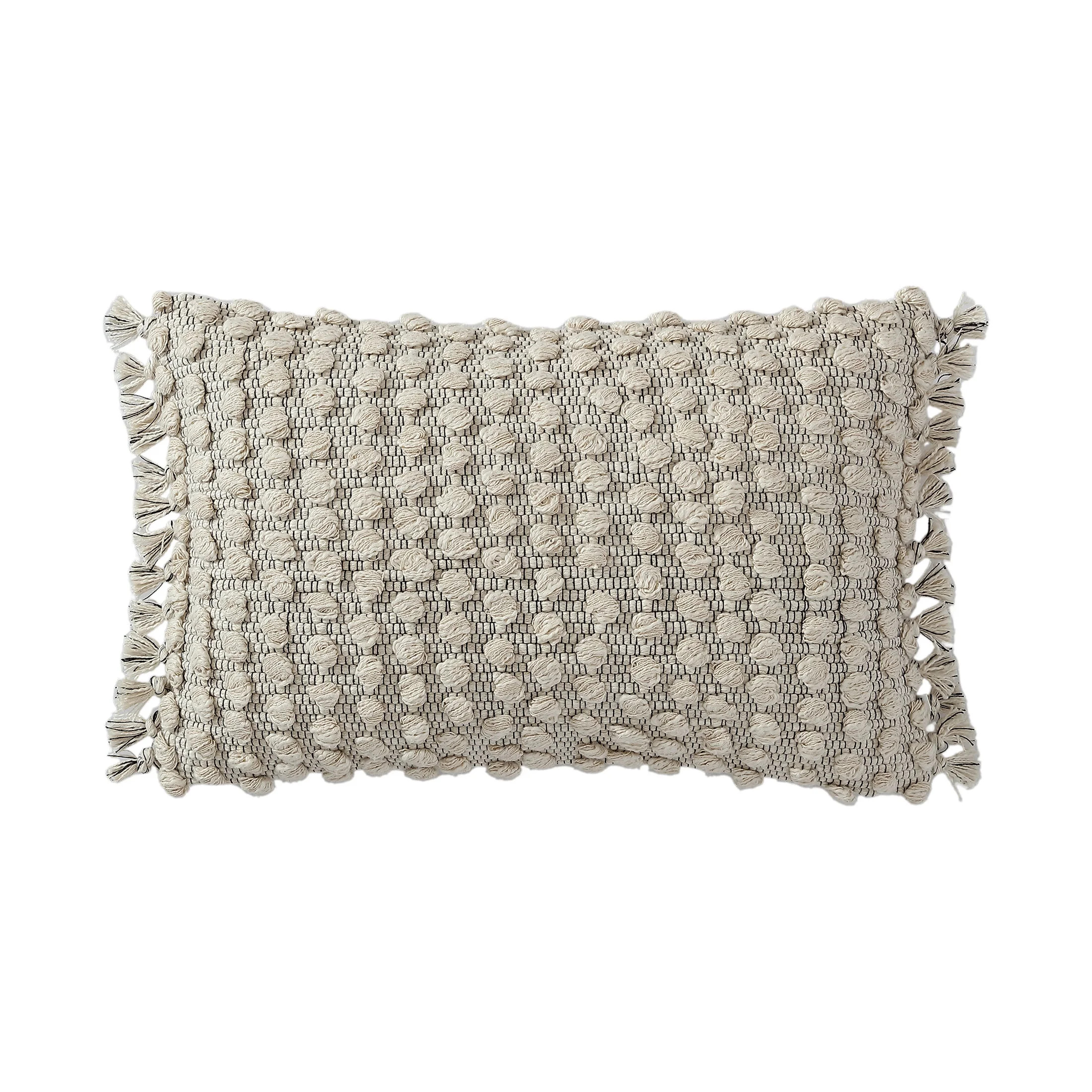 Better Homes & Gardens, Looped Dots Decorative Pillow, Oblong, 14" x 24", Black, 1 Piece - Walmar... | Walmart (US)