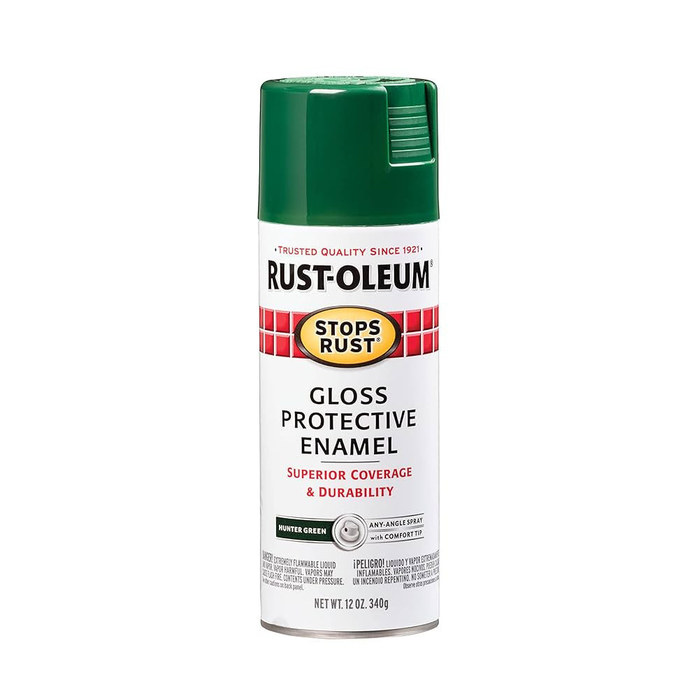 Rust-Oleum 7738830 Stops Rust Spray Paint, 12 oz, Gloss Hunter Green | Amazon (US)