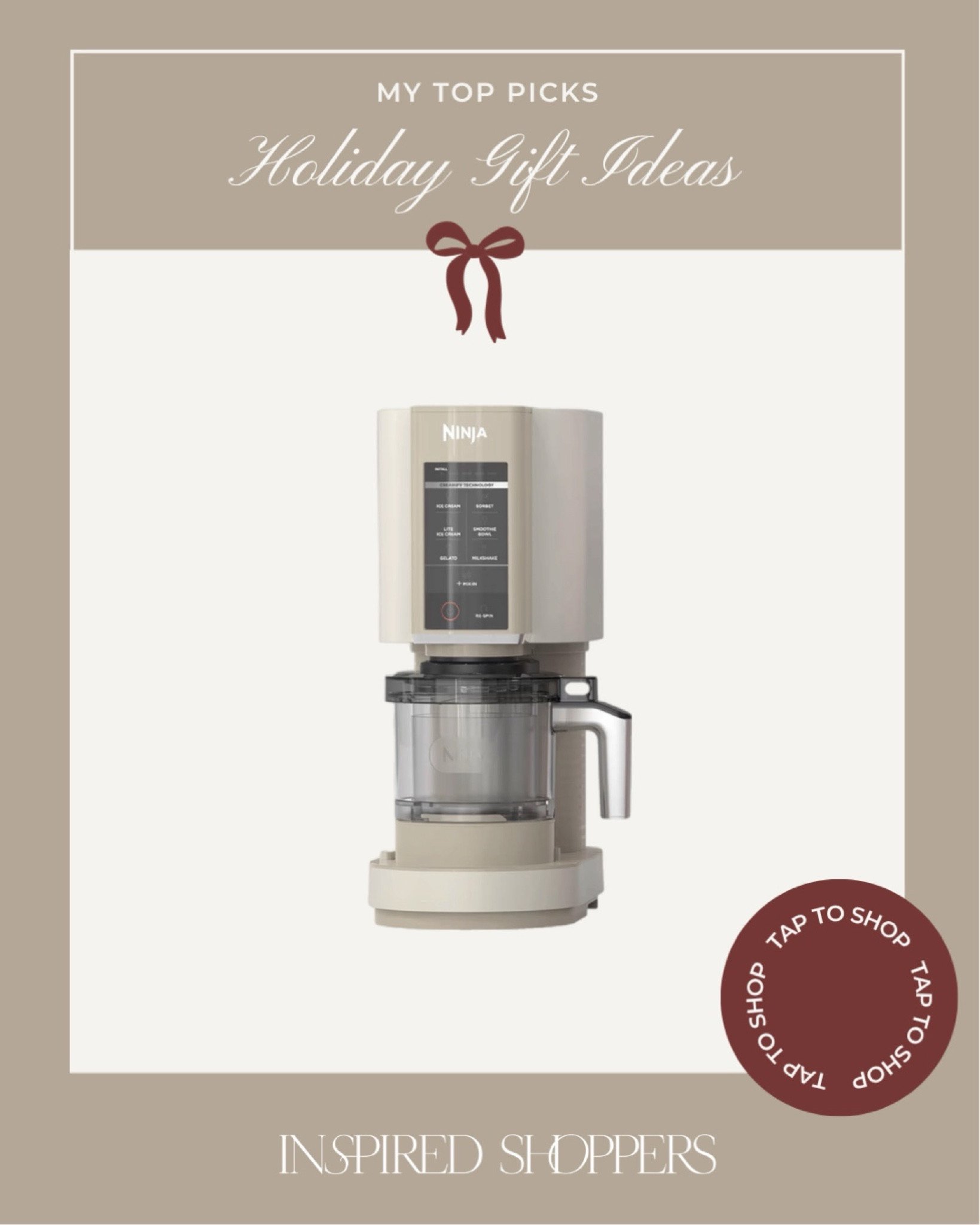 Top holiday gift ideas: beige Ninja Creami!  

Amazon find, Amazon finds, holiday gift, gift ideas for her 

#LTKSeasonal #LTKGiftGuide #LTKHoliday