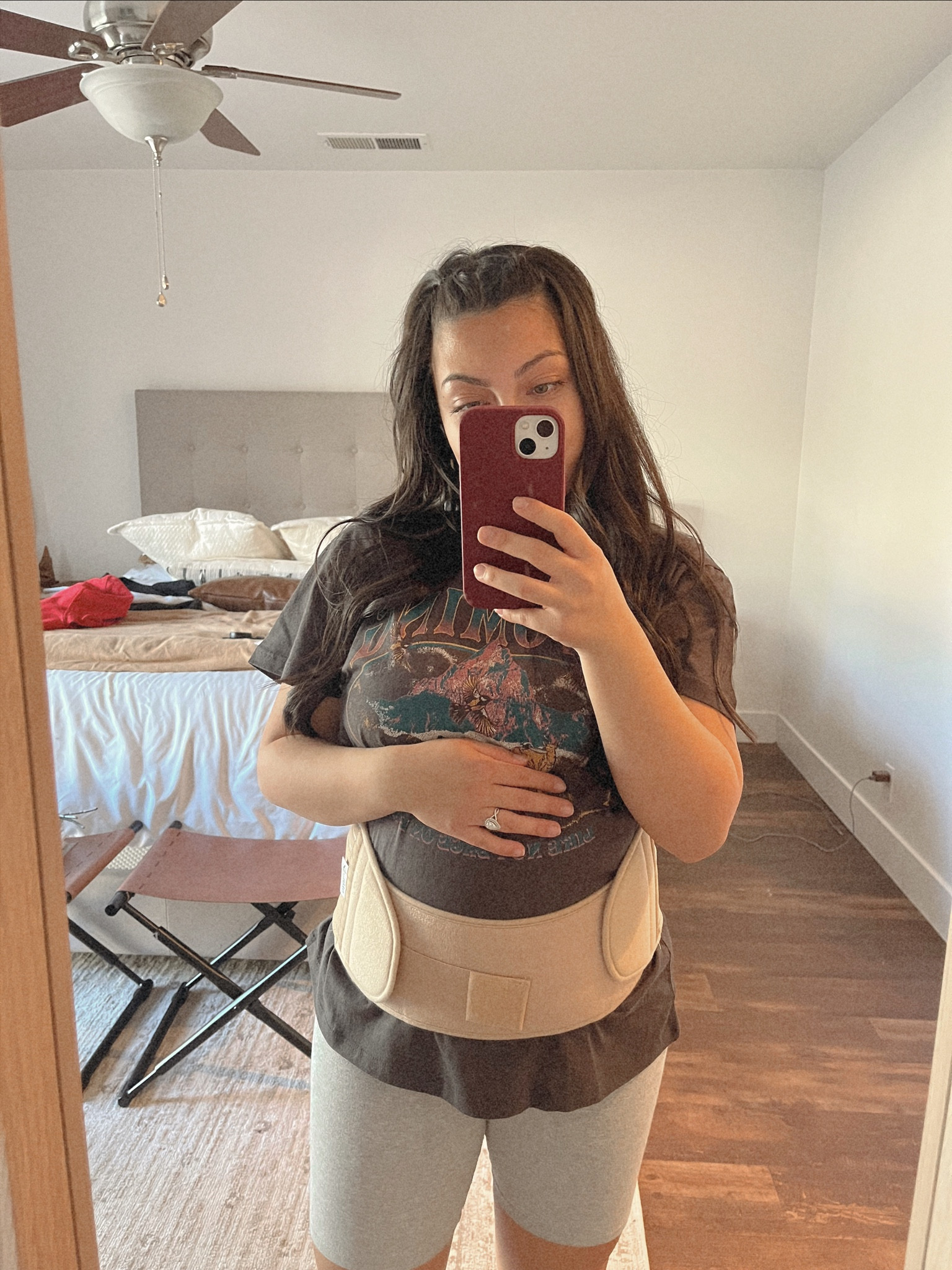 23 weeks and needing that extra support 😅 (wearing a medium both band and shirt)

#LTKbaby #LTKbump