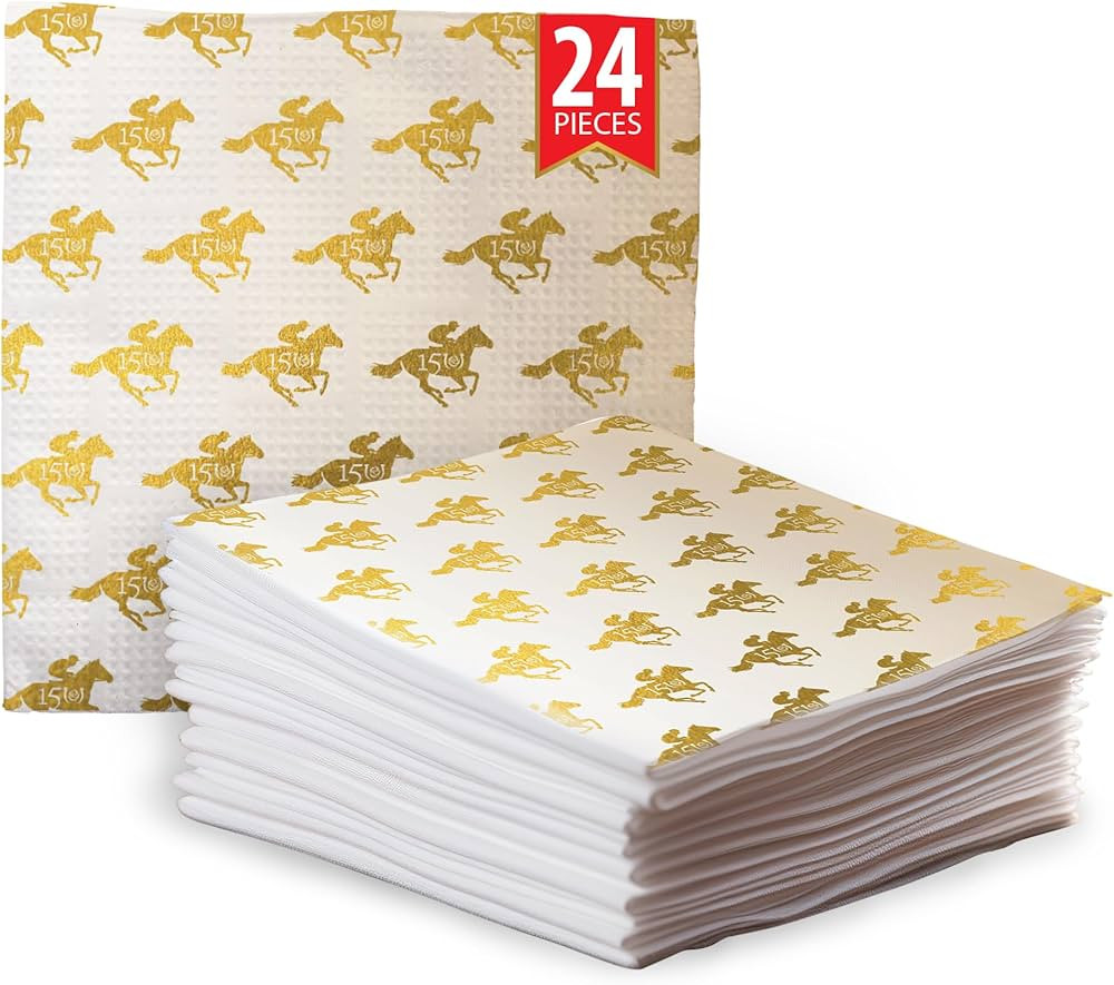 Kentucky Derby Napkins - 150th Anniversary 2024 Kentucky Derby Beverage Napkins - Kentucky Derby ... | Amazon (US)