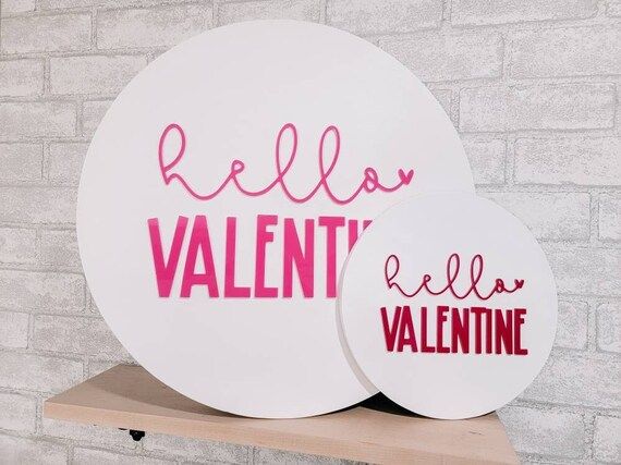 Hello Valentine Welcome Acrylic Wood Sign/ Valentines Day | Etsy | Etsy (US)