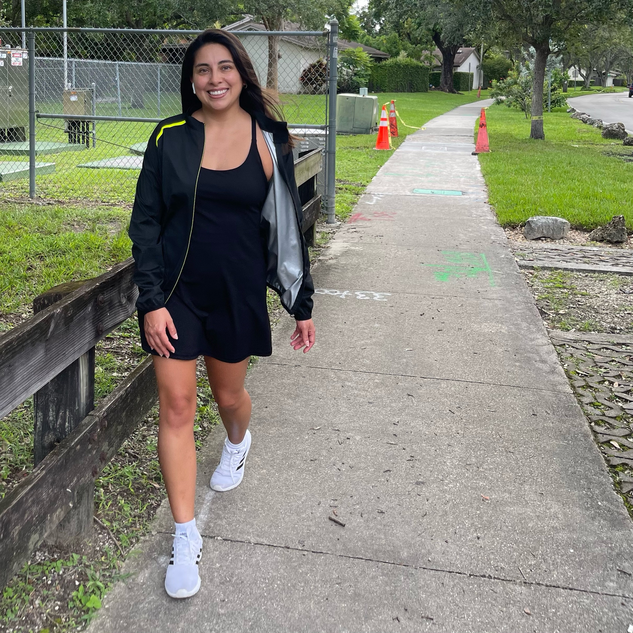 Workout dress and a sweat jacket 🙌🏼

#LTKFitness #LTKActive #LTKStyleTip