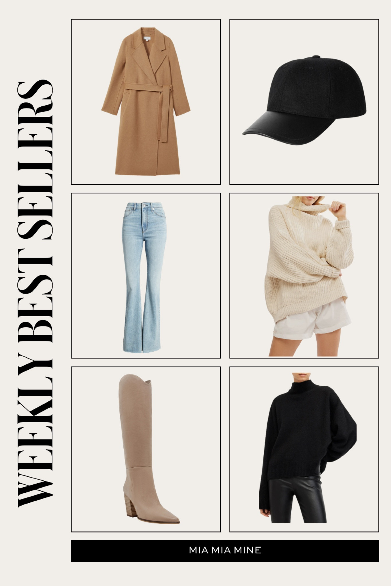 This week’s best sellers on #miamiamine
Nordstrom anniversary sale best sellers
Reiss camel coat
Allsaints baseball cap
Rag & bone bootcut jeans
Free people chunky knit sweater
Steve Madden knee high boots 
AllSaints black sweater 

#LTKSeasonal #LTKxNSale #LTKFindsUnder100
