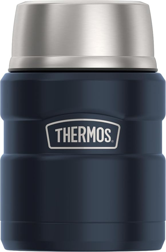 THERMOS Stainless King Vacuum-Insulated Food Jar with Spoon, 16 Ounce, Midnight Blue | Amazon (US)
